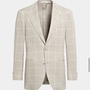 Suitsupply Light Tan Windowpane Blazer